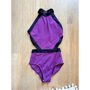 Nikolay Little Rita Halter Open Back Girl's Dance Wear Youth 12-13y Purple